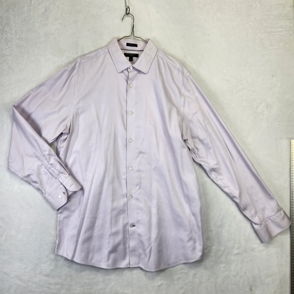 Banana Republic Mens XL Camden Fit Non-Iron Cotton Stretch Shirt‎ Light Purple